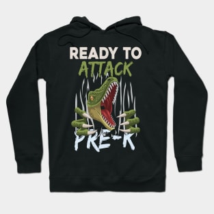 Dinosaur Kids Ready To Attack Pre-K Boys Back To School Hoodie